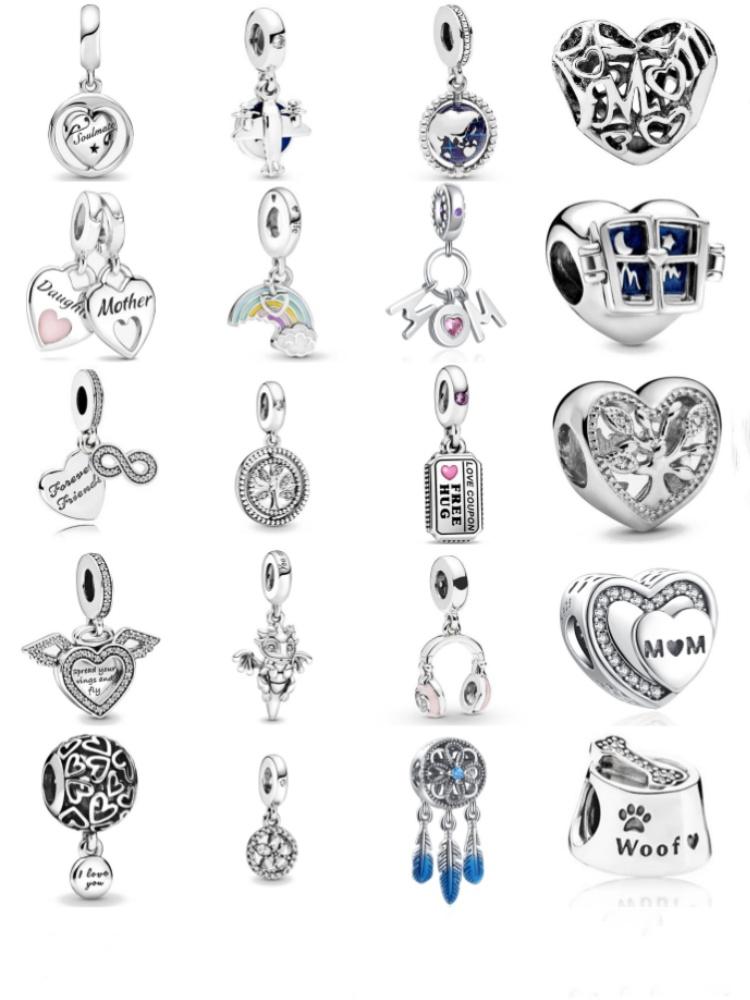 Nytt Hjärtformat, Berlockpärla, Gris, Hörlur, Hänge Passar För Armband Original DIY Utsökt Smyckestillbehör Koppar