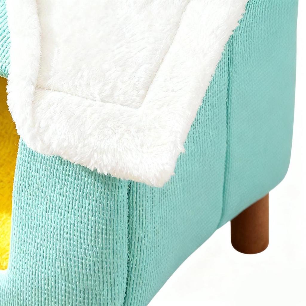 Cat Cave Enclosed Non-Slip Cute Winter House Warm Cave Pet Beds For Cats For Kitten Puppy Pet Indoor Bedroom Living Room Balcony