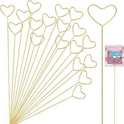 20Pcs Greeting Card Holder School Event Wire Card Holder Durable Photo Stick Holder Party Floral Card Holder Office Party Wedding