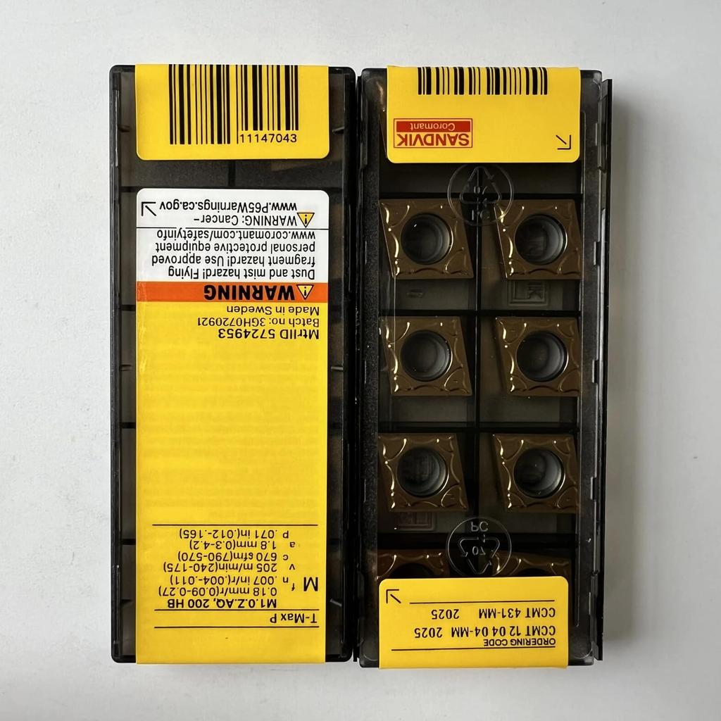 Original Sandvik / CCMT120404-MM 2025 /  CNC lathe carbide blade 10 Pcs