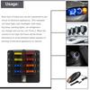 1 In 8 Out Car RV Fuse Box Base Insurance Insert PC Terminal Block Black