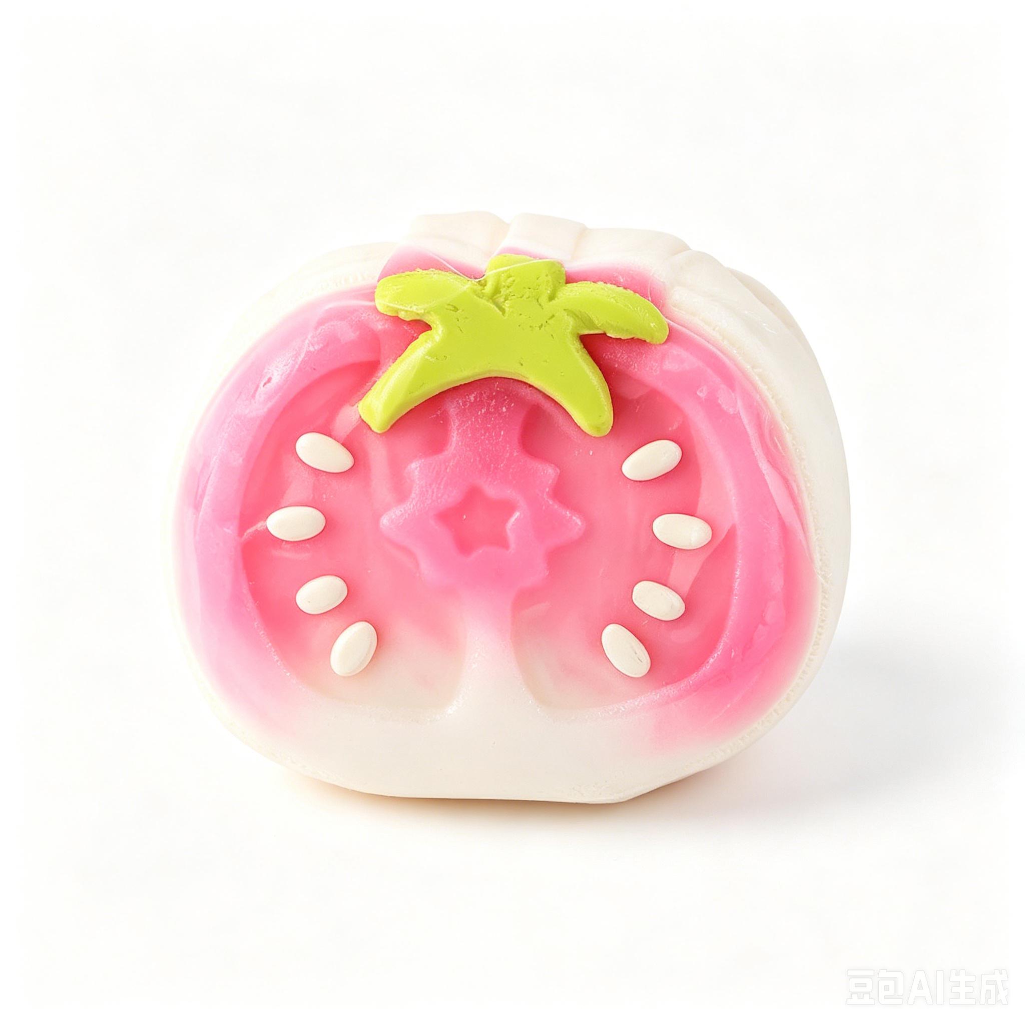 Fabric Tomato Shaped Stress Relief Toy Soft Squeezable Plush Design for Desk Home Office and Classroom Use One Size розовый
