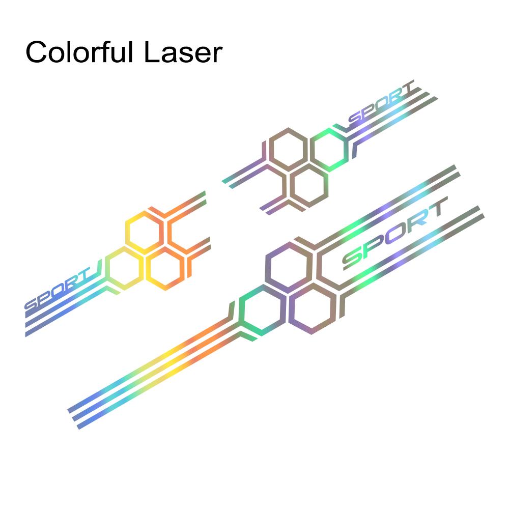 3pcs Hexagonal Honeycomb Style Car Sticker Racing Sports Style Decor Decal Auto Vinyl Decoration Sticker Tuning Accessories