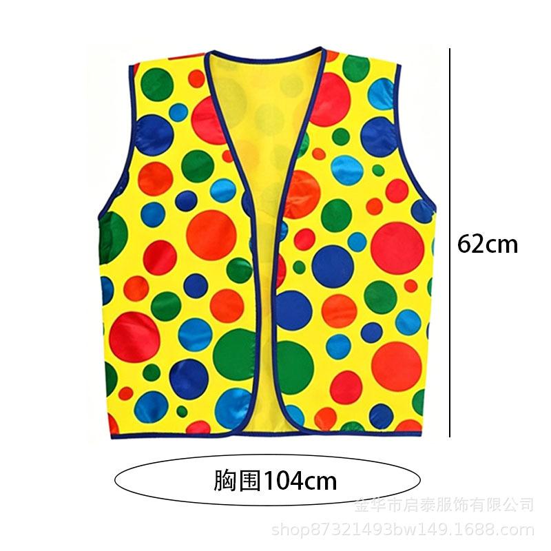 Halloween clown cosplay costume colorful wig party dress up stage costume