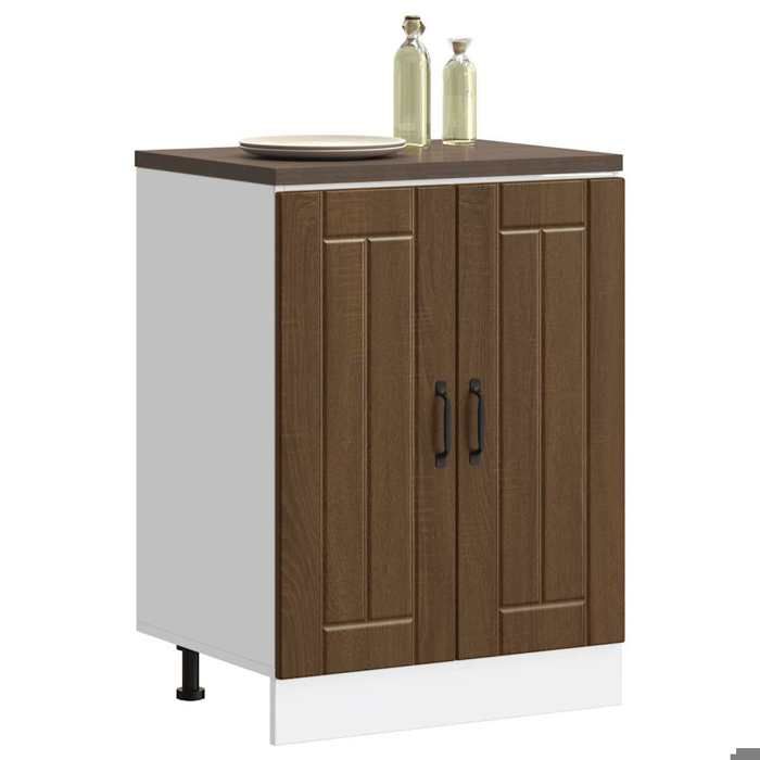 VidaXL Meuble de base de lavabo Lucca chêne marron bois d'ingénierie, meuble bas de cuisine, meuble bas à tiroir de cuisine, 853684