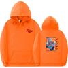 Unisex Anime-Inspired Hooded Sweatshirt With Ribbed Hem Loose Fit 81-90% Cotton 400g Weight Wear