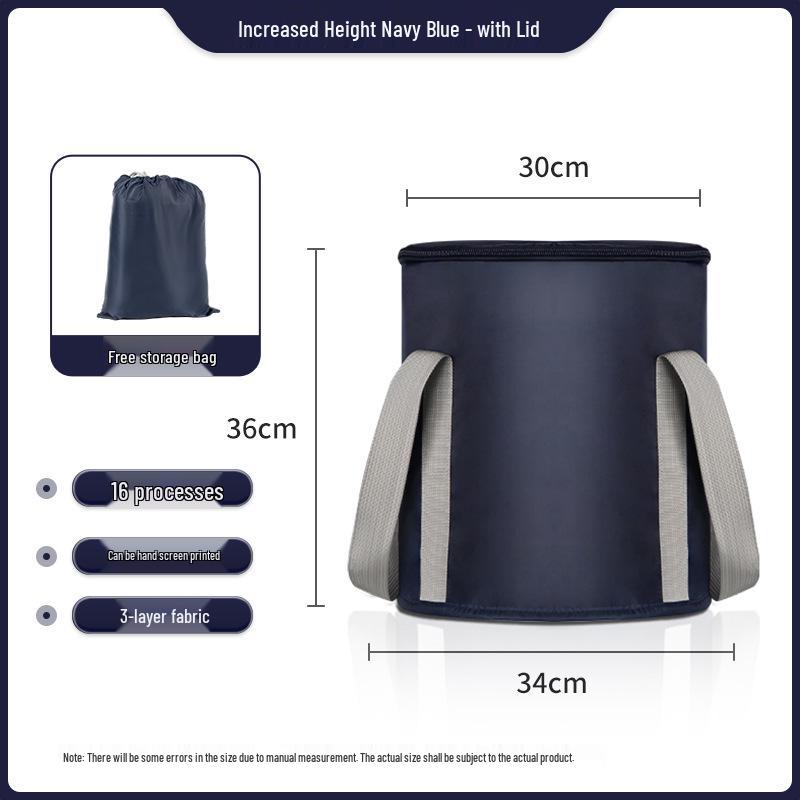 Foldable Portable Foot Spa Basin - Compact Foot Soak Bag for Home & Dorm Use