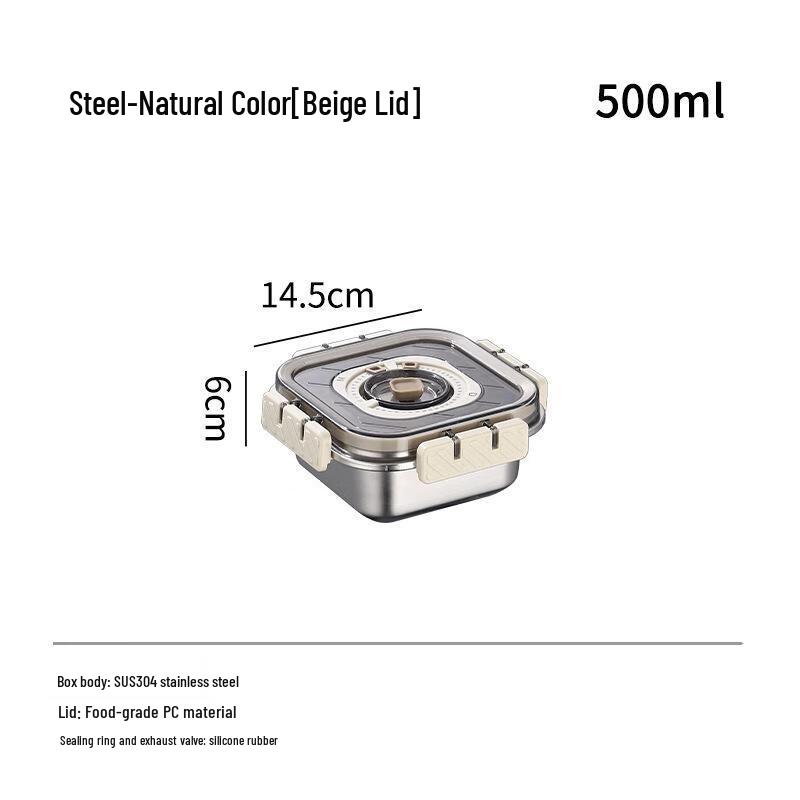 JINGRUIXIANG Stainless Steel Square Food Storage Container