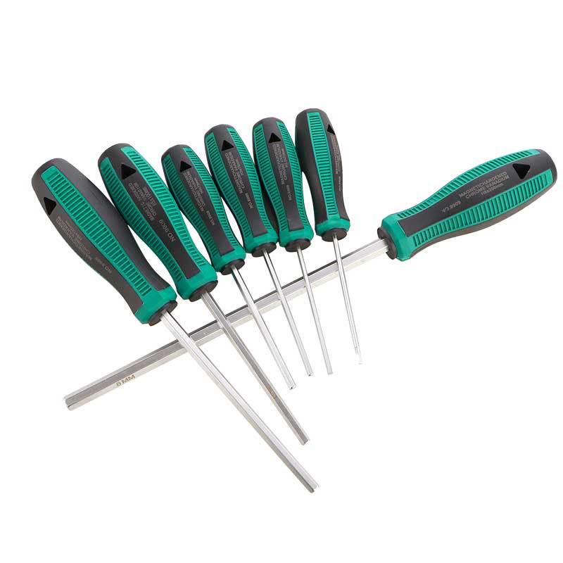Magnetic Hex Key Screwdriver Set: Sizes H2-H8, Straight Shank
