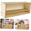 67-Slot Premium Wooden Brush Holder - Durable Artist Desk Organizer, Pencil & Paint Brushes Storage, Elegant Art & Craft Supplie