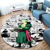 Roronoa Zoro Round Area Rug Carpet Rug For Living Room Bedroom Sofa Playroom Decor Nonslip Floor Mat