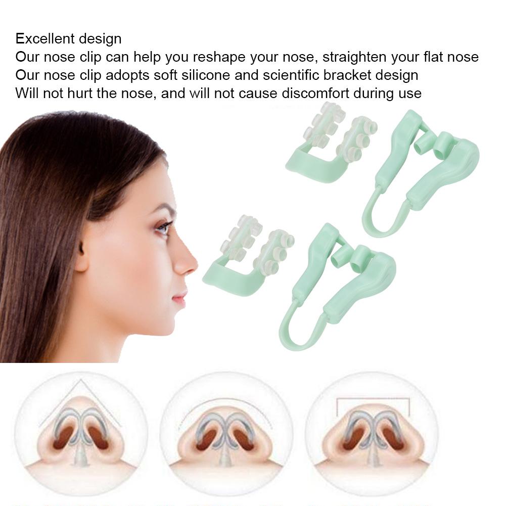 Silicone Nose Up Lifting Clip Portable Nose Bridge Straightening Shaper Clip Green