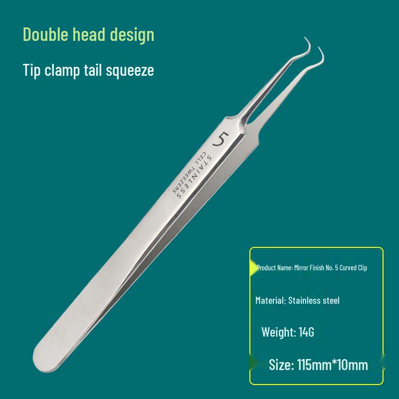 Precision Acne & Blackhead Removal Tweezers Set - Pimple Needle and Squeezing Tool