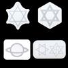 Shiny Glossy Six-pointed Star/Little Planet Keychain Silicone Epoxy Resin Mold DIY Pendant Jewelry for Halloween Gift