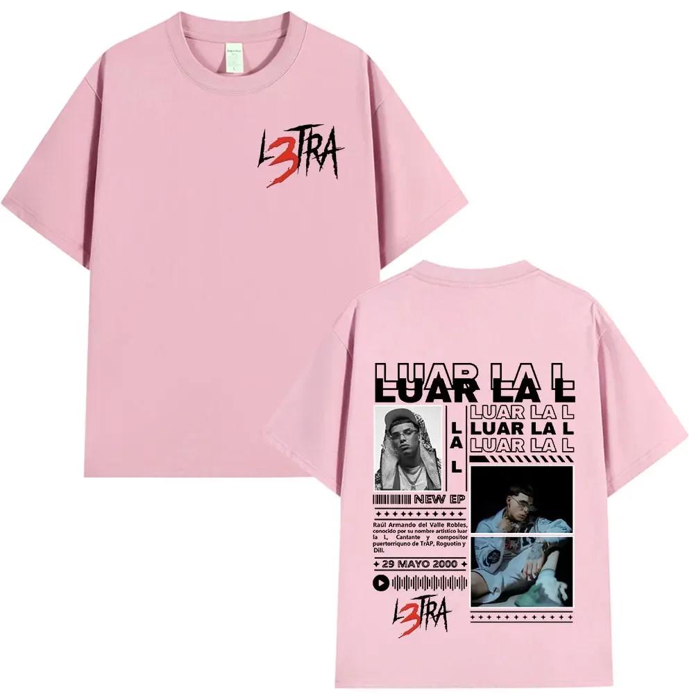 Rapper Luar La L L3TRA T shirt Hip Hop Fashion Short Sleeve T-shirts 100% Cotton Casual Oversized Tee Shirt Streetwear Unisex
