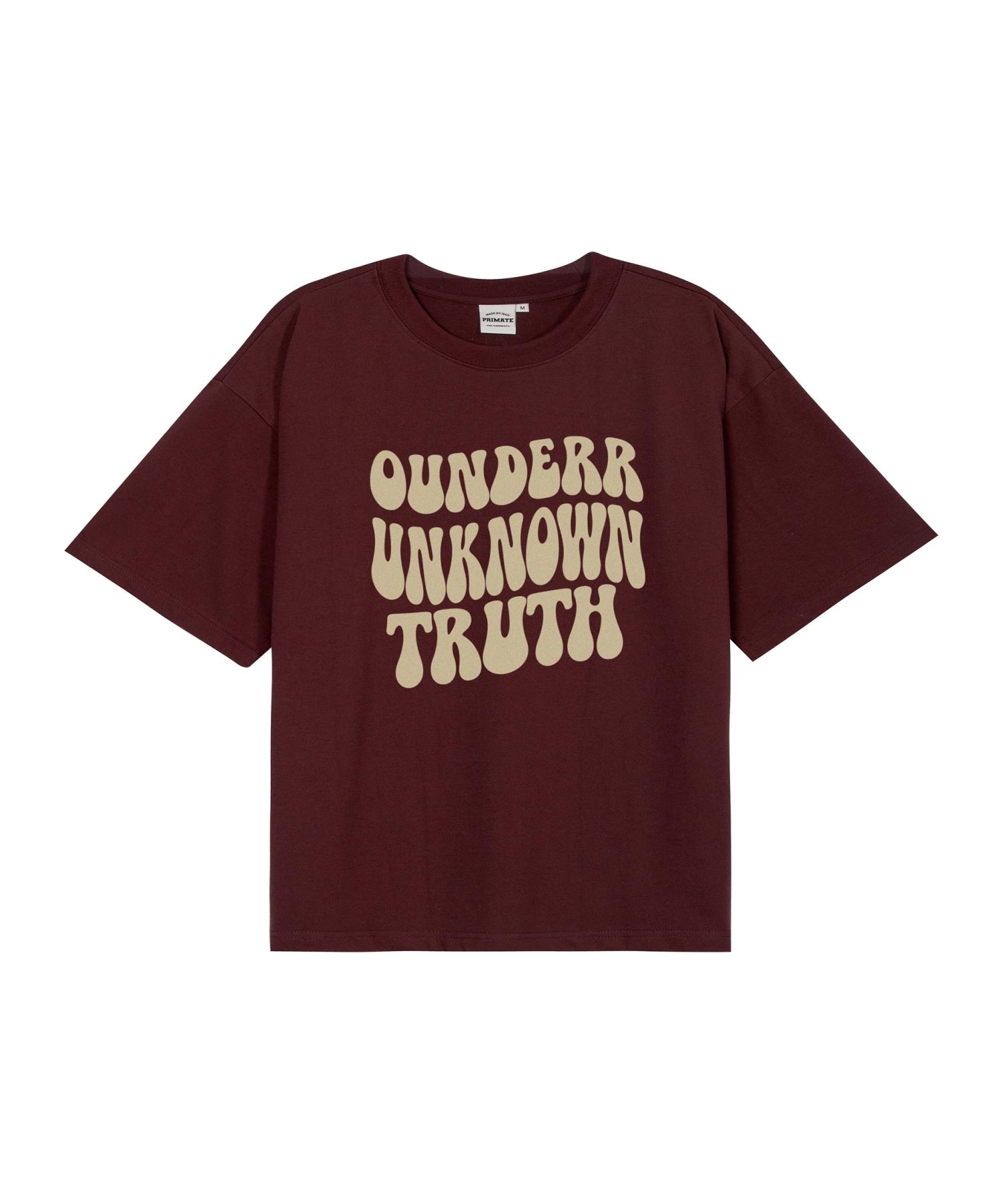 O Under R Unknown Oversized Short Sleeve T-Shirt (Wine) S