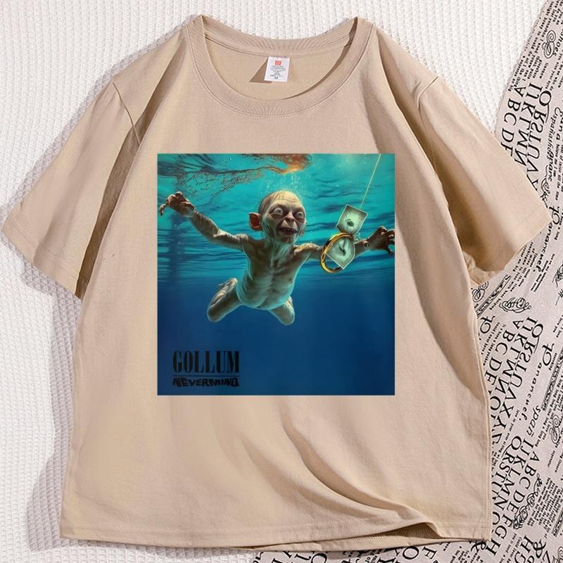 

Gollum Cotton Short Sleeve T-Shirt Casual Short Sleeve Round Neck Tshirt Comfortable High Quality Cool T Shirt Men s Clothing... S разноцветный