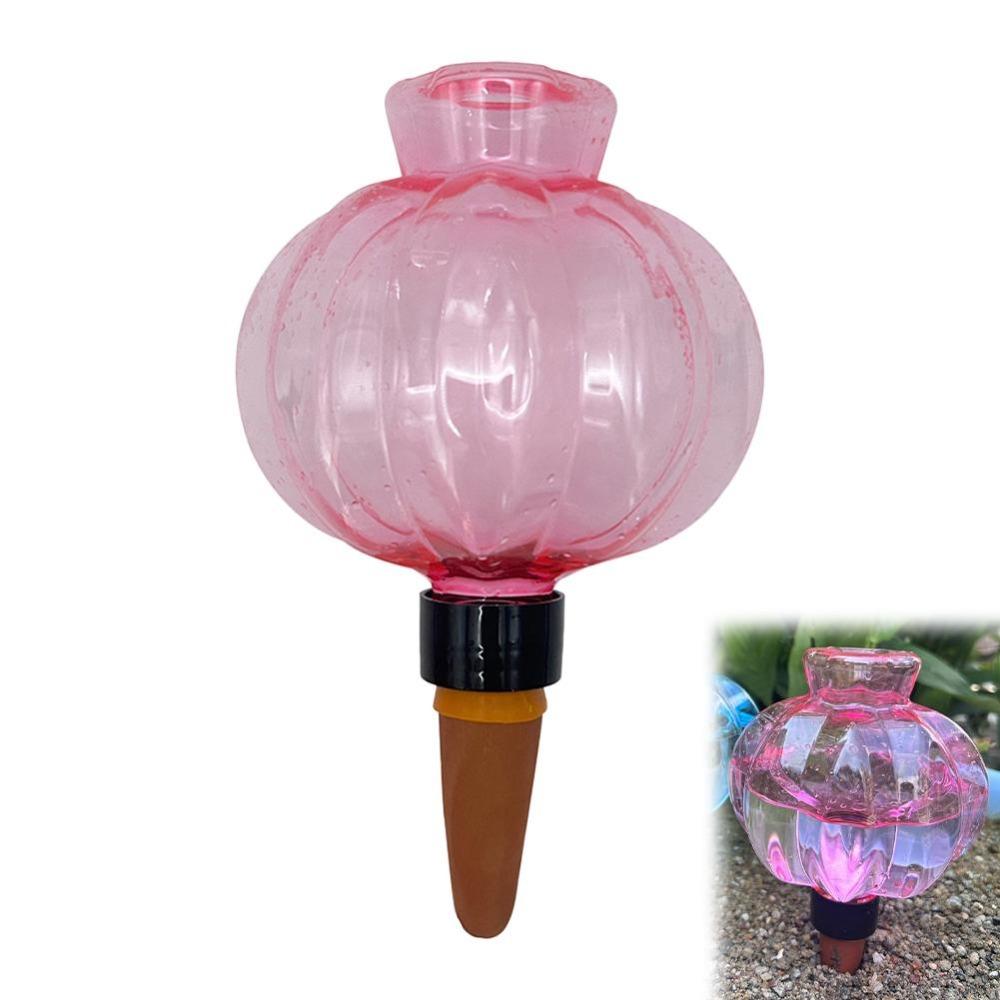 Clear Reservoir Self Watering Plant Waterer Lantern Shape Automatic Drip Irrigation Indoor Plants розовый