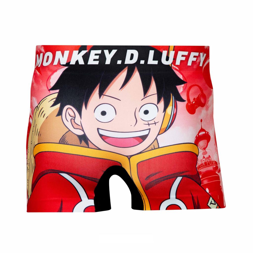 One Piece Boxer Polyester Seamless Monkey Set [Hip Shop] Shorts, Unisex, Underpants, D. Luffy, 2-Piece