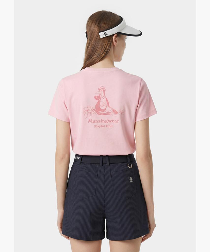 Meonsingweeo Women'S One-Point Round T-Shirt Pink Mr222Lts4C
