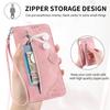 For Honor Magic8 5G Zipper Wallet Case with Strap Flower Imprint PU Leather Phone Cover
