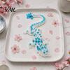 Mythical Creature Desk Decoration Cherry Blossom Dragon Figurine with Movable Joints, 3D Printed Fidget Toy Flower Toy, Articulated Model Decor Animal