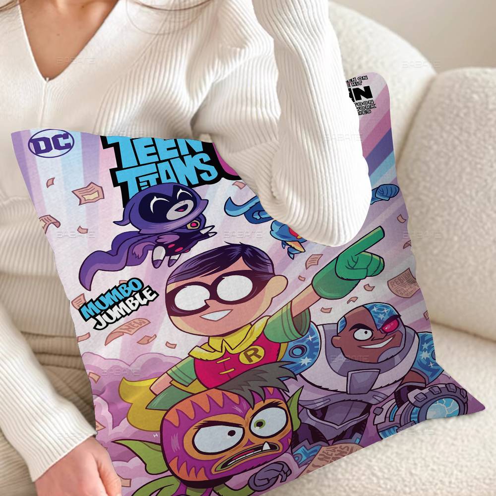 T-Teen T-Titans Go Stitch Glücksdrache Kissenbezug Sofakissenbezug Heimzimmer Dekoration Kindergeschenk