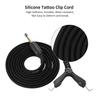 2m Tattoo Power Supply Silicone Clip Cord Tattoo Hook Line for Tattoo Machine (Black)