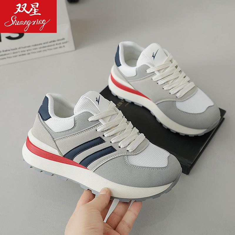 Sneakers Spring and Autumn Couples Casual Shoes Breathable Mesh Student Flat Bottom Running