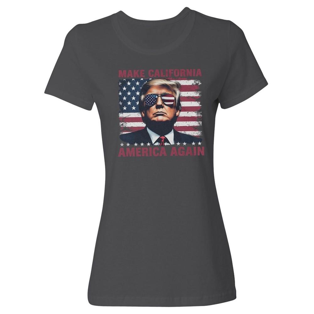 Make California America Again - Ice LA Protests Ladies  Crewneck T-Shirt Unisex T-Shirt S