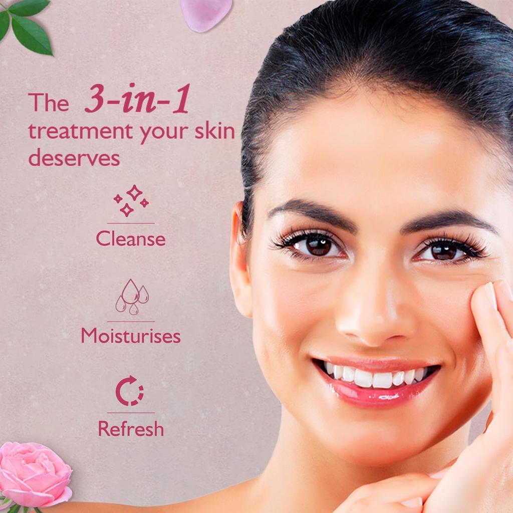 Dabur Gulabari Rose Glow Face Cleanser 100 Ml Pack Of 1, Hydrating Toner & Moisturizer