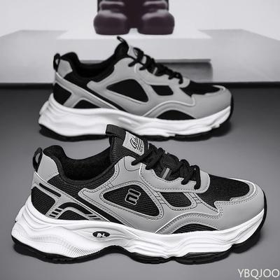 Fashion Men's Spring Summer New Breathable Mesh Comfortable Shoes Men's Sports Trendy Versatile Thick Soled Casual Shoes