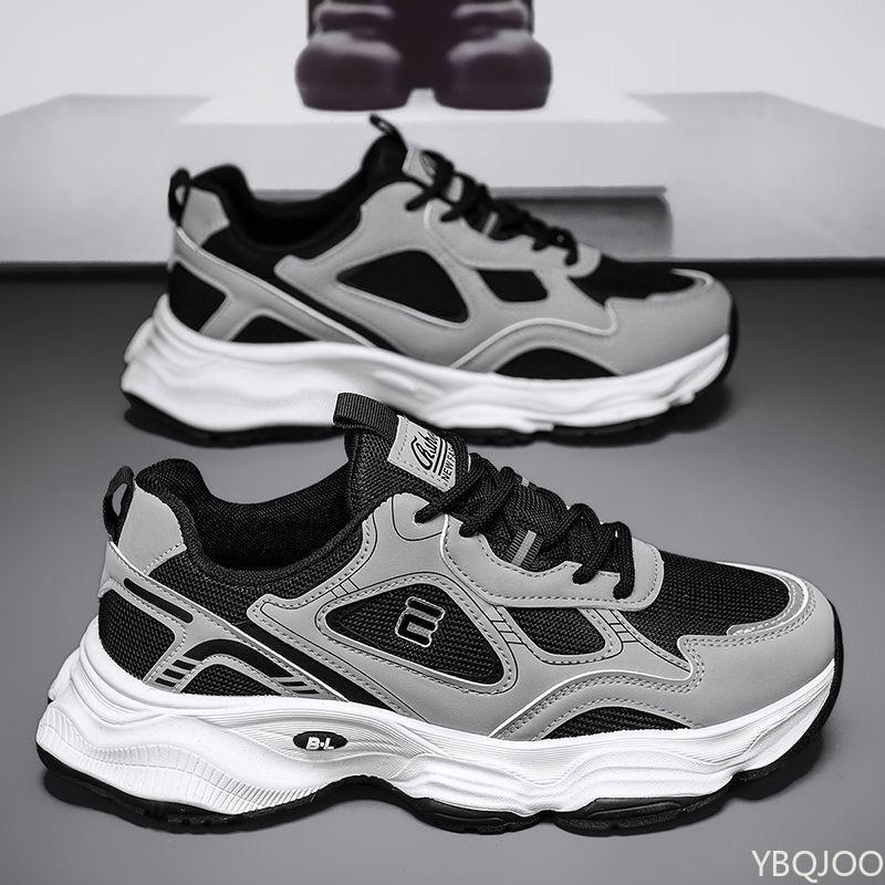 Fashion Men's spring summer new breathable mesh comfortable shoes men's sports trendy versatile thick soled casual shoes