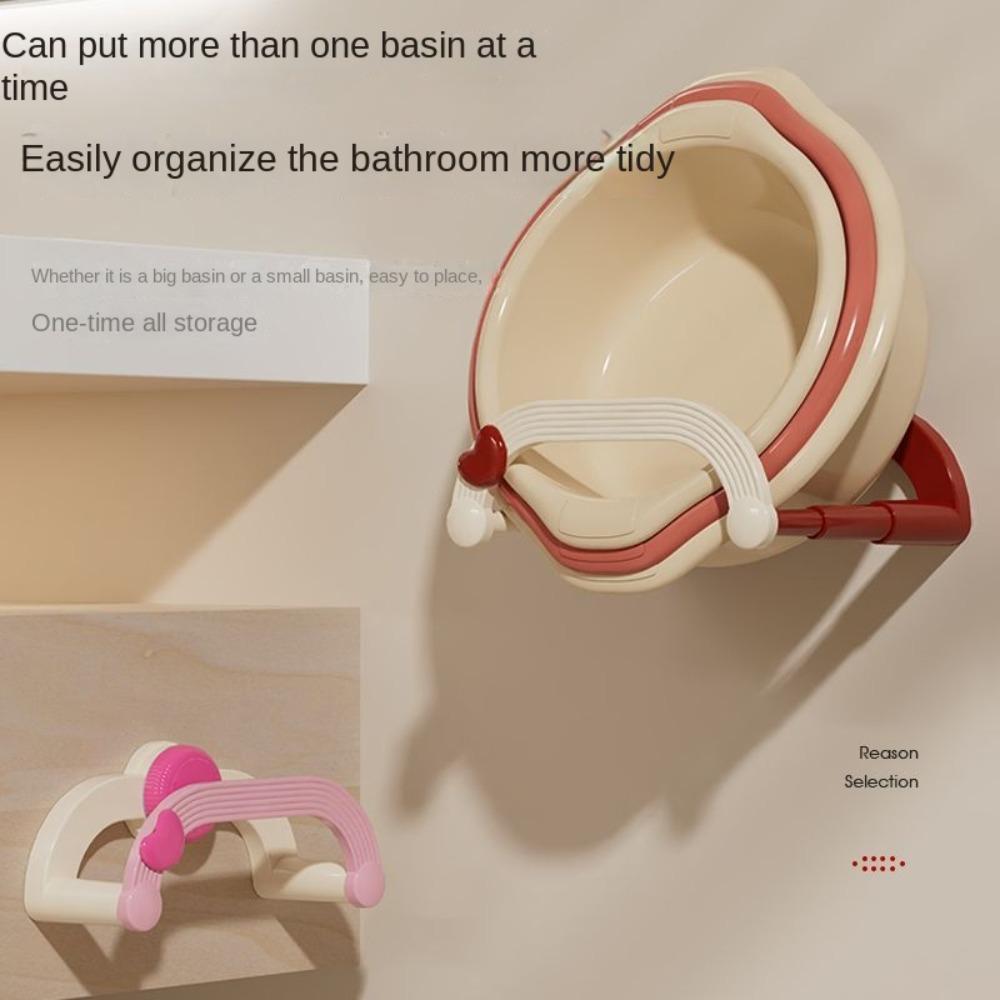 Hole-free Wall-Mounted Basin Storage Rack Multifunctional Bathroom Razor Hair Comb Toothbrush Rack Bathroom Supplies