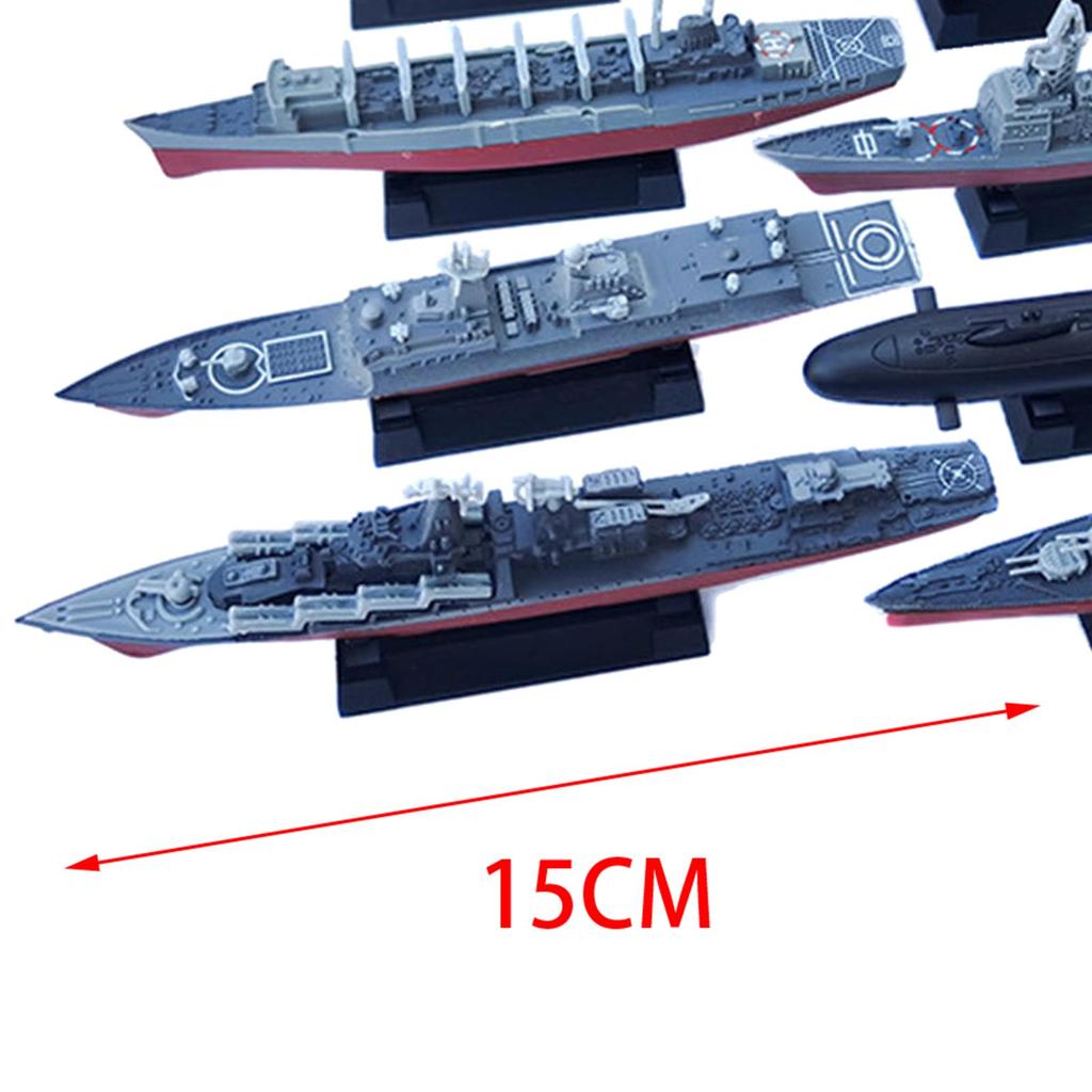 8Pcs 3D Puzzle Model Ship Aircraft Toy Submarine, Warships Kits, Navy Models