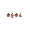 Lot de 4 boules de Noel Rouge Pailettes