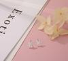 S925 Silver Zircon Snowflake Stud Earrings - Korean Style Christmas Gift for Girls