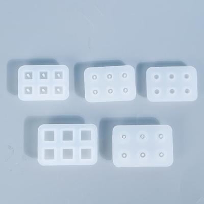 Rectangle Silicone Mould Square Bead Ball 6 Holes Diy Epoxy Jewelry Pendant Mold