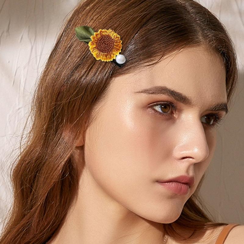 2Pcs Sunflower Hair Tie Elastic Practical Design Hair Clip Hair Accesories For Fashionable Women And Everyday Hairstyles