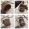 Crossbody Bag for Women Bucket Totes Fashion Plaid Messenger Small Bag Girls Casual Shoulder Bags