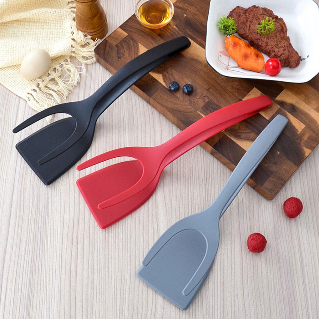 French Fries Turners Double Sided Clip For Easy Flipping Non-stick Non Stick 2 In 1 Pancake Spatula