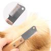 Professional Dog Comb with Stainless Steel Blade Wooden Handle Pet Hair Remover Grooming Tool for Undercoat Stripping