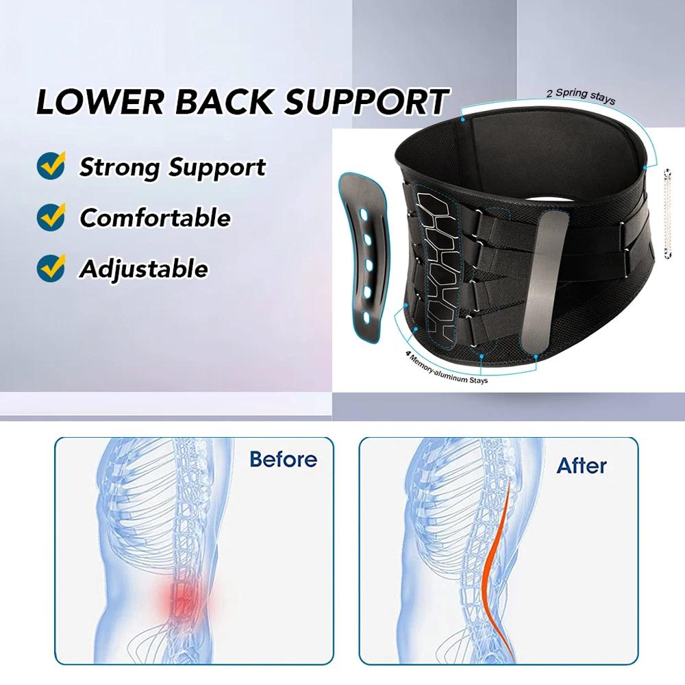 1Pcs Lumbar Support Belt Lower Back Brace For Lifting,Herniated Disc,Sciatica,Pain Relief,Breathable Lumbar Brace For Men Women