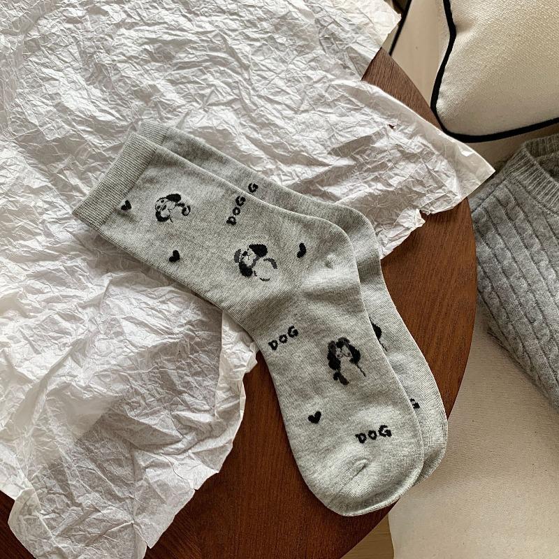 Ladies Autumn New Lovely Cartoon Tube Cotton Socks