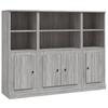 Vidaxl Tall Cabinets, 3 Pcs, Sonoma Oak Grey Wood-Based Material