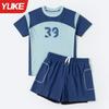 Boys' Two-Piece Short Sleeve UV Protection Quick-Dry Training Swimsuit for Kids