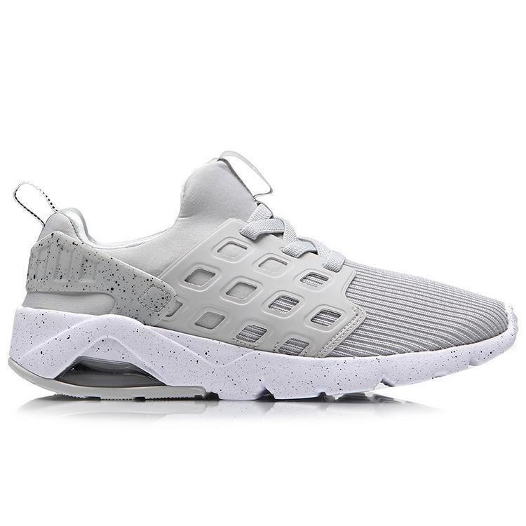 New LINING Bubble Casual Shoes Women's Low top Gray White AGLM022-2