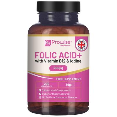 Folik Asit Tabletleri 400 mcg - 400 Vegan B9 Vitamini Tableti