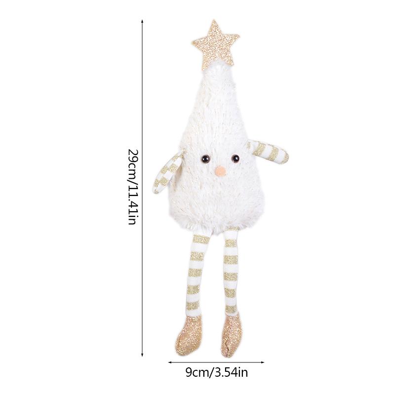 Christmas Plush Doll Ornaments Cute Long Leg Xmas Tree Hanging Pendant Navidad Natal Home Decoration New Year Kids Gifts