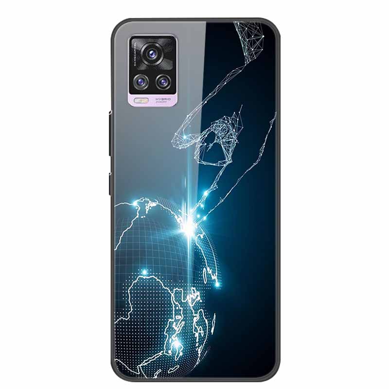 6.44" Tempered Glass Case For Vivo V20 Pro Case V 20 Pro Soft Bumper Hard Back Cover For Vivo V20 Pro 2020 Phone Case Coque Para